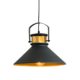 Retro Hängeleuchte LUZ III schwarz gold Industrial Design E27 Hängelampe Pendelleuchte Industrielampe Industrieleuchte