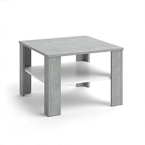 VICCO Couchtisch HOMER 60x60 - Wohnzimmer Sofatisch Kaffeetisch 3 Farbvarianten +++ Beistelltisch - mit Ablagefach - Top Design +++ (beton weiß)