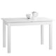 001285 Coburg Weiß Nb. 120 x 70 cm Tisch Esszimmertisch Küchentisch ausziehba...