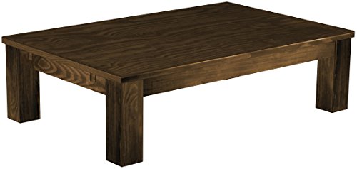 Brasilmoebel Couchtisch Rio Classico 140 x 90 cm - Pinie Massivholz Eiche antik - in 27 Größen und 45 Farben in 1215 Varianten - Echtholz mit 33 mm durchgehend massiven Platten - aus nachhaltiger Forstwirtschaft - Esszimmertisch ausziehbar massiv geölt - Wohnzimmer Esszimmer Küche Büromöbel Büro Gastro Gastronomie Restraurant