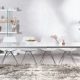 Casa Padrino Moderner Design Esstisch Weiß Hochglanz - Ausziehbar 130-170 - 215 cm Esszimmer Tisch