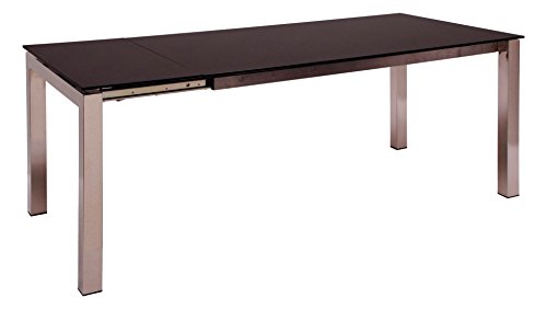 EUROSILLA Thalia Esstisch, 76 x 85 x 140 cm, Schwarz