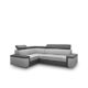 Eckcouch Fondo mit Verstellbare Kopfstützen, Polsterecke mit Bettkasten und Schlaffunktion, Design Ecksofa mit Bettfunktion, Bettsofa, Funktionssofa L-Form (Ecksofa Links, Soft 020 + Muna 08)