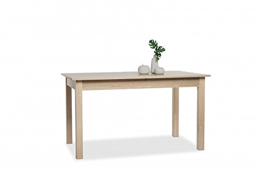 Esstisch 'Franzis Eiche' Holztisch ausziehbar Sonoma Eiche vier Größen, Maße:140-180x76.5x80