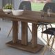 Esstisch Nussbaum ausziehbar 130cm - 180cm erweiterbar Küchentisch Auszugtisch Säulentisch
