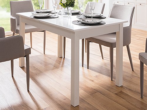 Esszimmertisch Auszugtisch Holztisch Esstisch Küchentisch Tisch "Crawley II" Weiß