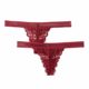 Iris & Lilly Crochet Lace G String, Rot (Rhododendron), Medium, 2er-Pack