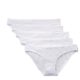 Iris & Lilly Damen Cotton Bikini Slip 5er Pack Weiß Medium