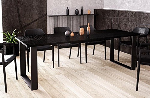 Kufentisch Wenge Esstisch Cora ausziehbar 130cm - 210cm Küchentisch mit Kufen Design