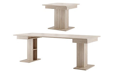 MPS Tisch Küchentisch Esszimmertisch Esstisch ausziehbar 85-220cm (Sonoma Eiche) Star 05