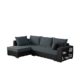 Mirjan24  Ecksofa Clovis, Moderne Eckcouch mit Schlaffunktion und Bettkasten, Ottomane Universal, Couch L-Form, Farbauswahl, Wohnlandschaft (Soft 011 + Bristol 2446)