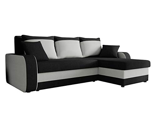 Mirjan24  Ecksofa Kristofer Lux, Eckcouch Couch! mit Schlaffunktion, Zwei Bettkasten, Farbauswahl, Wohnlandschaft! Bettfunktion! Design L-Form Sofa! Seite Universal! (Porto 36 + Porto 31)