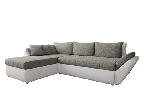 Mirjan24  Ecksofa Logo, Couchgarnitur, freistehendes Polsterecke L-Form Sofa, Wohnlandschaft Couch (D-511 + Bering 23, Seite: Links)