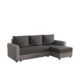 Mirjan24  Ecksofa Vibo! Eckcouch Sofa mit Bettkasten und Schlaffunktion! L-Form Couch, Ottomane Universal, Farbauswahl, Schlafsofa vom Hersteller (Lux 05 + Lux 06)