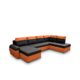 Mirjan24  Elegante Ecksofa Mori XL, Eckcouch mit Schlaffunktion und Zwei Bettkasten, Großes Polsterecke U-Form Couch, Ecksofa, Wohnlandschaft (Ecksofa Rechts, Sawana 14 + Sawana 18)