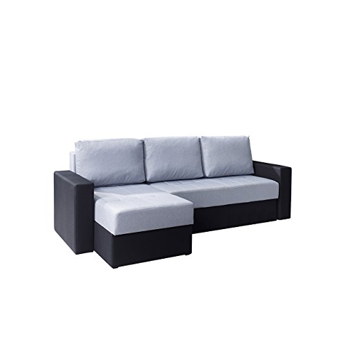 Mirjan24  Elegantes Eckcouch Calabrini, Polsterecke mit 2 Bettkasten und Schlaffunktion, Ecksofa mit Bettfunktion, Bettsofa, (Gomez 12 + Gomez 08)