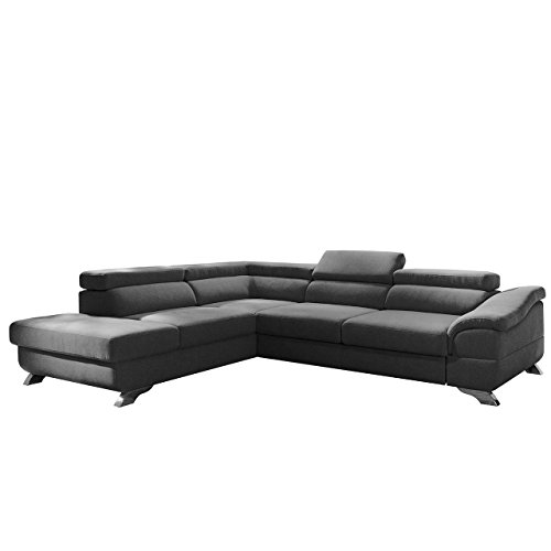 Mirjan24  Polsterecke Lagos! Ecksofa Eckcouch mit Bettkasten und Schlaffunktion! Einstellbare Kopfstützen! Schlafsofa L-Form Couch Couchgarnitur! Wohnlandschaft (Ecksofa Links, Inari 94)