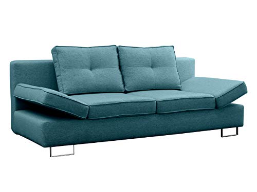 Mirjan24  Schlafsofa Frank mit Einstellbare Armlehnen, Bettkasten und Schlaffunktion, 3 Sitzer Sofa, Farbauswahl, Couch, Schlafsofa, Polstersofa, Bettsofa, Couchgarnitur (Bergamo 86)