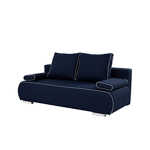 Mirjan24  Schlafsofa Las Palmas mit Bettkasten, 2 Sitzer Sofa, inkl. Kissen-Set, Couch mit Schlaffunktion, Bettsofa Schlafsofa Polstersofa Couchgarnitur (Lux 34 + Lux 31)