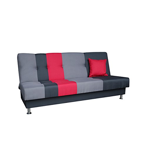 Mirjan24  Schlafsofa Liza mit Bettkasten, Couch mit Schlaffunktion, Sofa mit Bettfunktion, Bettsofa Schlafsofa Polstersofa Farbauswahl, Wohnlandschaft (Rainbow 27 + Rainbow 83 + Rainbow 22)