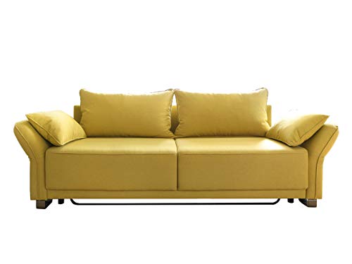 Mirjan24  Schlafsofa Loretto mit Bettkasten, Couch mit Schlaffunktion, 3 Sitzer Sofa, Farbauswahl, Schlafsofa Bettsofa Polstersofa Couchgarnitur (Chester 6)