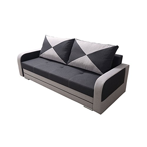 Mirjan24  Schlafsofa mit Bettkasten und Schlaffunktion Petro ! Couch Sofa, Bettsofa, Funktionsofa, Modern Still Polstersofa, Wohnzimmer (Twist 18 + Twist 23)