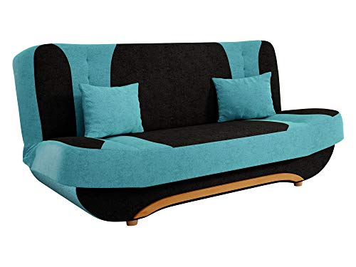 Mirjan24  Sofa Pinto mit Bettkasten und Schlaffunktion, Schlafsofa, Farb- und Materialauswahl, Wohnlandschaft, Couch vom Hersteller, Schlafcouch (Alova 04 + Alova 29)