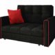 Mirjan24  Sofa Viva Bis II mit Schlaffunktion, 2 Sitzer Polstersofa mit Bettkasten inkl. Kissen, Schlafsofa Sofagarnitur, Bettsofa, Wohnlandschaft, Farbauswahl (Alova 04 + Alova 46)