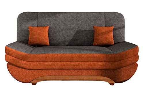 Mirjan24  Sofa Weronika mit Bettkasten und Schlaffunktion, Schlafsofa, Große Farb- und Materialauswahl, Couch vom Hersteller, Wohnlandschaft (Lux 10 + Lux 06)