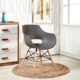 P & N Homewares Stuhl im Retro-Stil nach Olivia Eiffel, Kunststoff, Stuhl für Esszimmer, Büro, Besprechungsraum, in lebendigen Farben grau