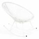 Retro Acapulco Lounge Relax Schaukelstuhl Rocking Chair Indoor Outdoor All White