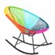 Retro Acapulco Lounge Relax Schaukelstuhl Rocking Chair Indoor Outdoor Bunt