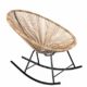 Retro Acapulco Lounge Relax Schaukelstuhl Rocking Chair Rahmen & Füße Pulverbeschichtet Indoor & Outdoor Natur Braun