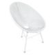 Retro Acapulco Lounge Relax Sessel, Indoor & Outdoor Rahmen & Füße Pulverbeschichtet, Farbe All White