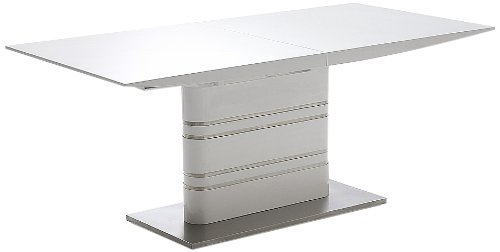 Robas Lund, Tisch, Esszimmertisch, Säulentisch, Modus, Edelstahl/Hochglanz/weiß, 180 x 76 x 90 cm, MODUS HW