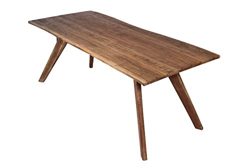 SAM Wolf Möbel Stilvoller Baumkanten-Tisch Live Edge, 200 x 90 cm, aus Akazie, Sand gebürstet, massiver Esszimmertisch, Unikat
