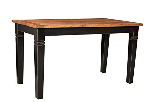 SIT-Möbel 5814-11 Tisch Corsica, 140 x 90 x 76 cm, Mango / MDF, schwarz mit honigfarbiger Platte