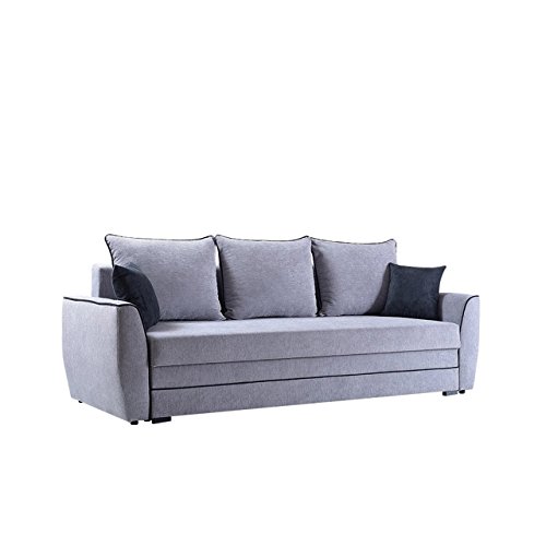 Schlafsofa Aztek mit Bettkasten, Schlaffunktion, Design Funktionssofa, Modernes Couch, Schlafcouch Schlafsofa Bettsofa (Alfa 13 + Alfa 21)