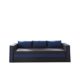 Schlafsofa Euforia Duo, Sofa Couch mit Bettkasten und Schlaffunktion, Modernes Bettsofa Schlafcouch, Polstersofa, Loungesofa Farbauswahl (Haiti 16 + Haiti 10)