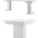 Tisch STAR Esstisch Säulentisch ausziehbar (Weiß matt)