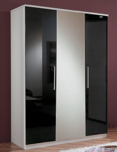 Wimex Kleiderschrank/ Drehtürenschrank Gamma, (B/H/T) 135 x 197 x 58 cm, Schwarz