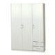 Wimex Kleiderschrank/ Drehtürenschrank Sprint, 3 Türen, 2 Schubladen, (B/H/T) 135 x 197 x 58 cm, Weiß