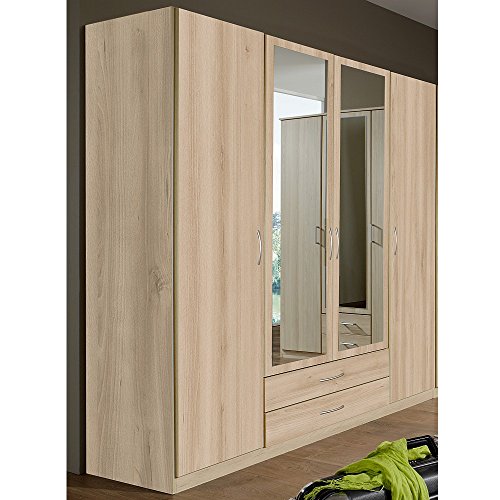 Wimex Kleiderschrank/ Drehtürenschrank Sprint, 4 Türen, 2 Schubladen, (B/H/T) 180 x 197 x 58 cm, Edelbuche