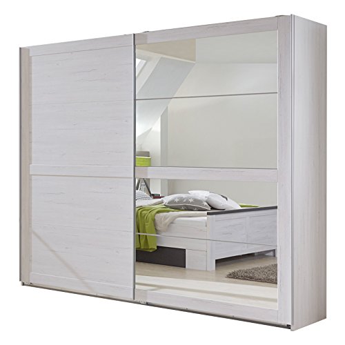 Wimex Kleiderschrank/ Schwebetürenschrank Chateau, 4 Spiegelfelder, (B/H/T) 270 x 210 x 65 cm, Weiß