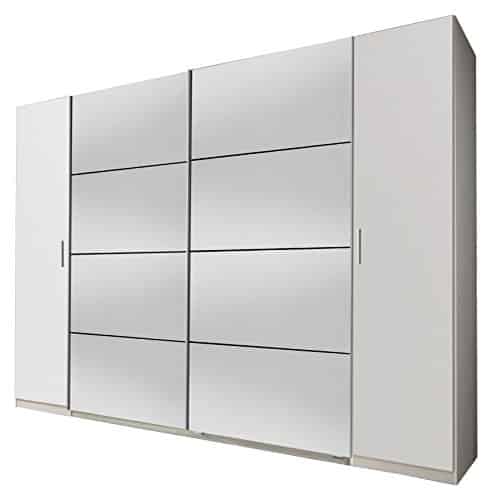 Wimex Kleiderschrank/ Schwebetürenschrank Lotto, (B/H/T) 313 x 210 x 65 cm, Weiß/ Spiegel