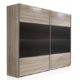 Wimex Kleiderschrank/ Schwebetürenschrank Vincenza, (B/H/T) 225 x 210 x 65 cm, Eiche Sägerau/ Absetzung Lavafarbig