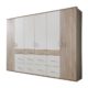 Wimex Kleiderschrank/Drehtürenschrank Click II, 6 Türen, (B/H/T) 270 x 210 x 58 cm, Eiche Sägerau/Absetzung Weiß