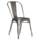 hjh OFFICE 645025 Bistrostuhl VANTAGGIO Comfort Metall Platin Silber Stuhl im Industry-Design, stapelbar