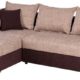 B-famous Houston Polsterecke, Ecksofa, Schlafsofa mit Bettkasten, Mikrovelours-Struktur, dunkelbraun / capuccino, Schenkelmaß 226 x 160 cm