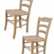 Tommychairs - 2er Set Stühle Cuore für Küche und Esszimmer, Struktur aus poliertem Buchenholz, unbehandelt und 100% natürlich und Einer Sitzfläche aus poliertem Holz